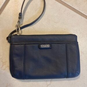 Coach Navy Wristlet Clutch